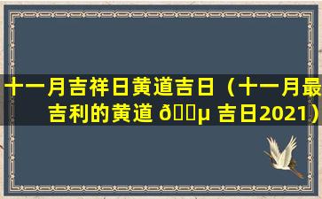 十一月吉祥日黄道吉日（十一月最吉利的黄道 🌵 吉日2021）